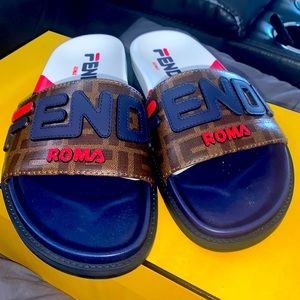 Fendi mania Fila slides